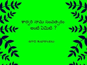 శార్వరి నామ సంవత్సరం అంటే ఏమిటి