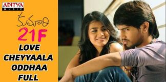 Love Cheyyaala Oddhaa Song Lyrics