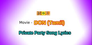 Private Party Don Song Lyrics